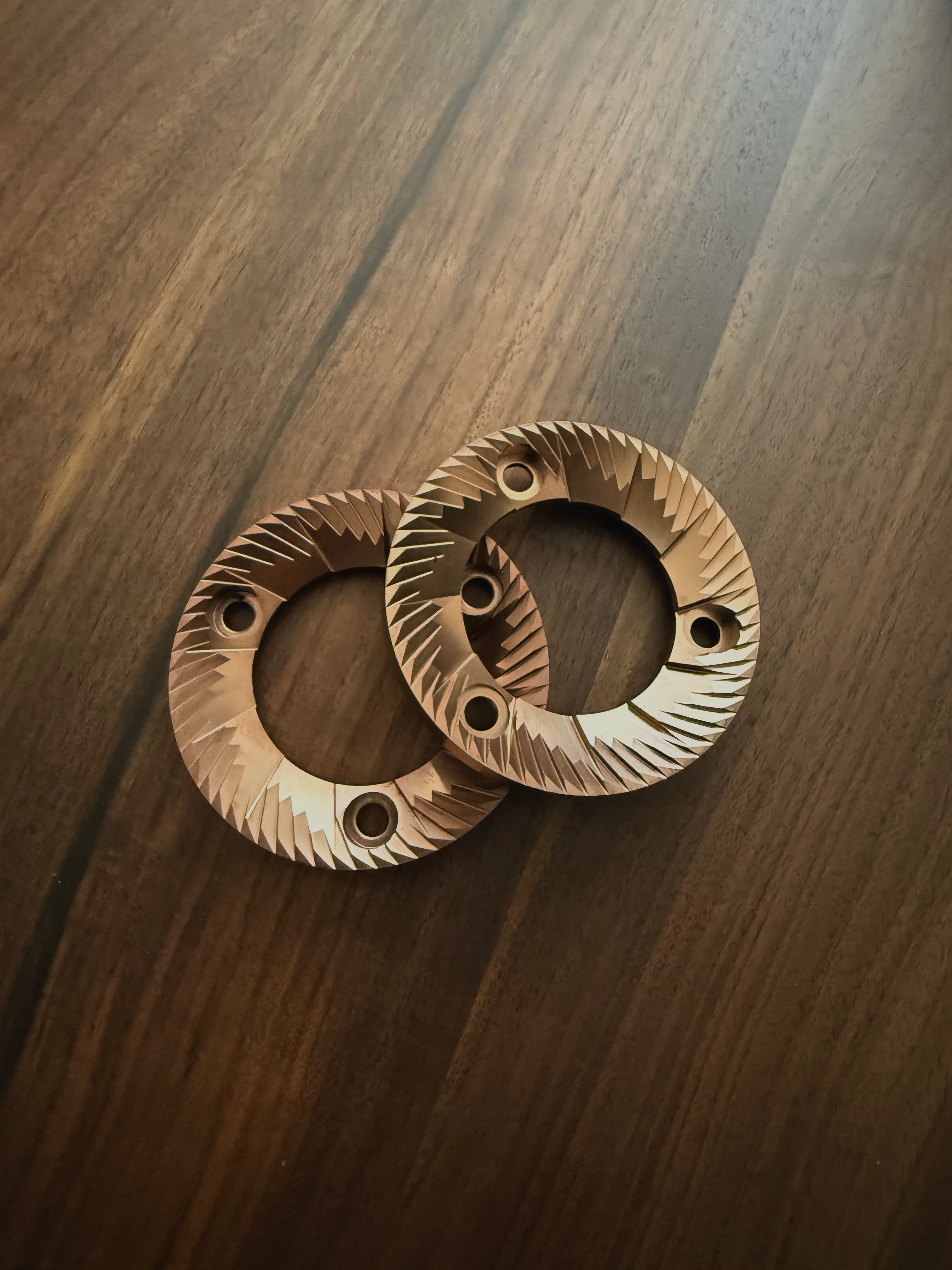 64mm Flat Burrs - Red Titanium - DF series